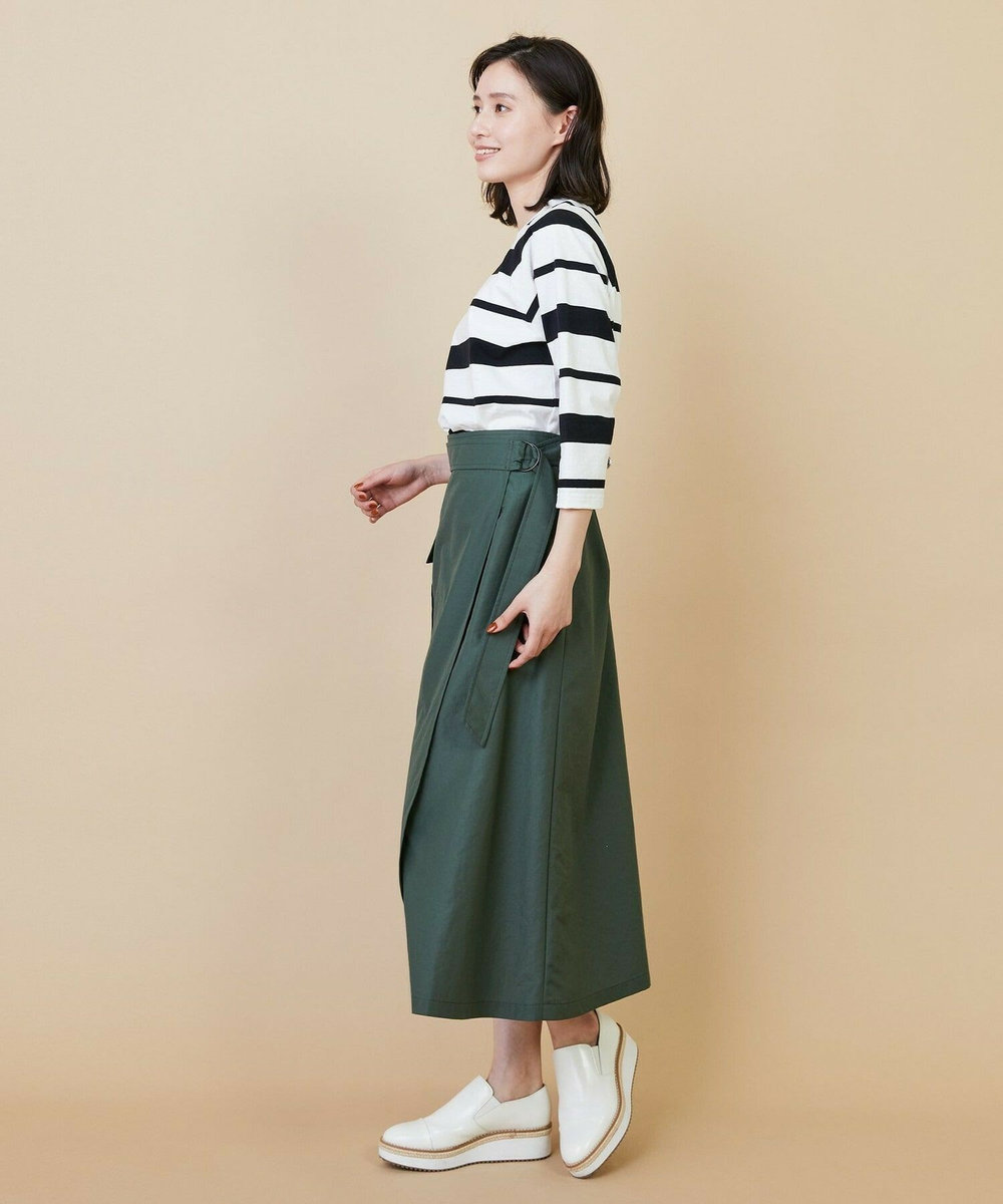 L'EQUIPE raspail × L'EQUIPE 別注クロップド丈ボーダーカットソー ブラック