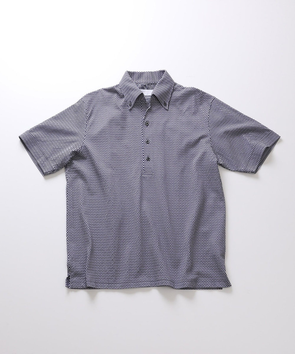 MEN'S BIGI 【ACTIVE TAILOR】COOL MAXサッカー織りワンピースカラーポロシャツ ブルー
