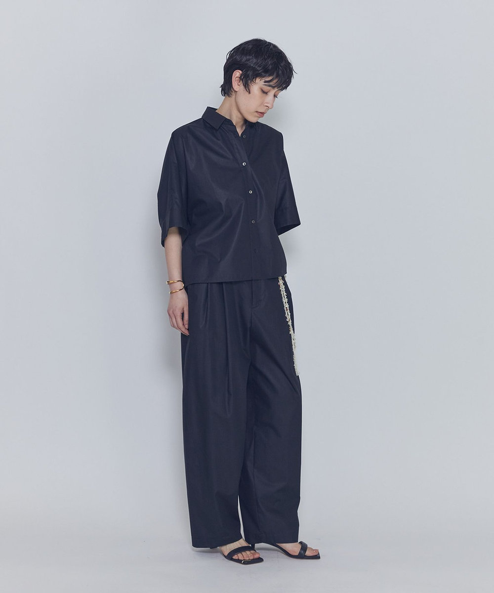 1er Arrondissement チンツフォルムシャツ ブラック