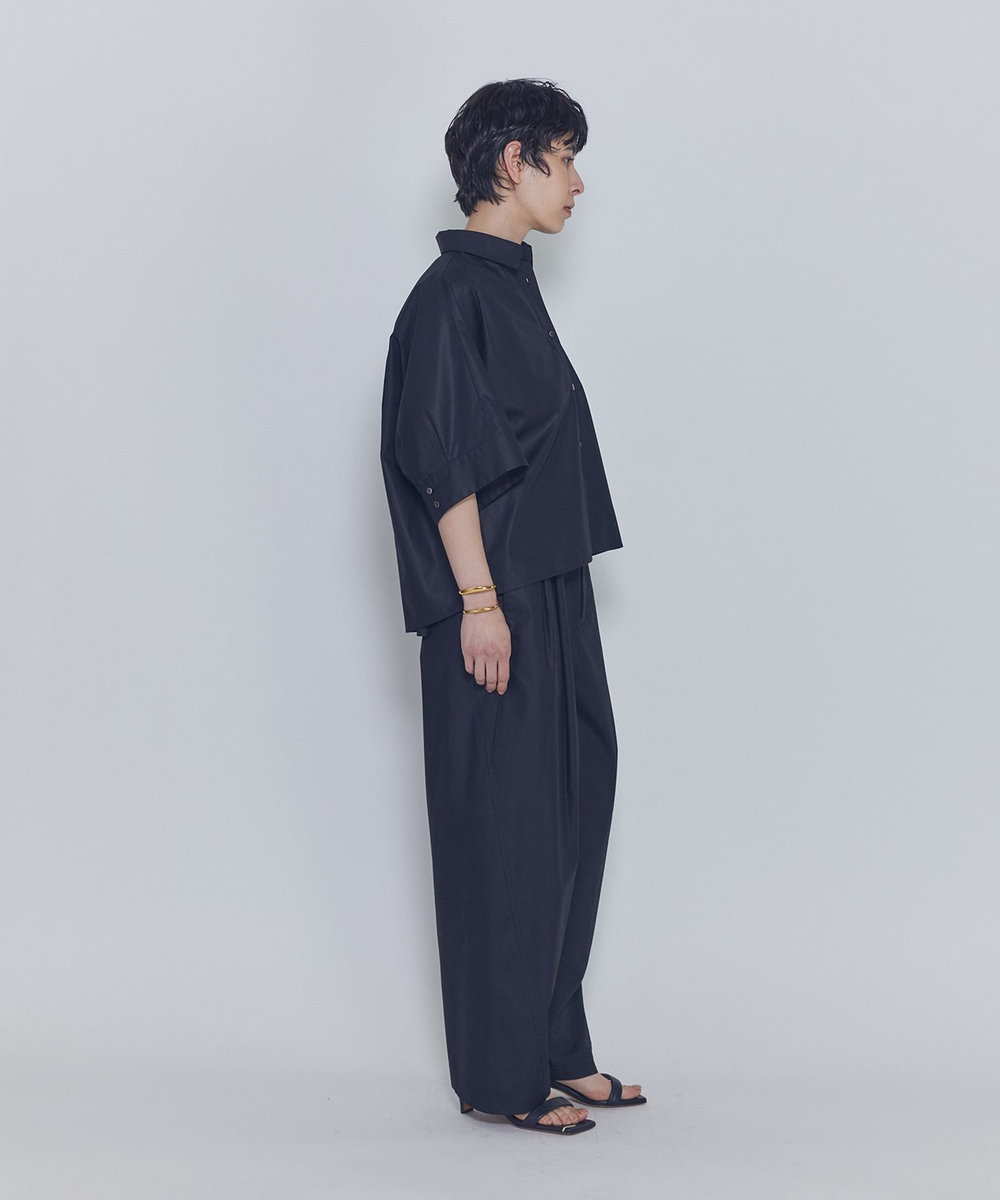 1er Arrondissement チンツフォルムシャツ ブラック