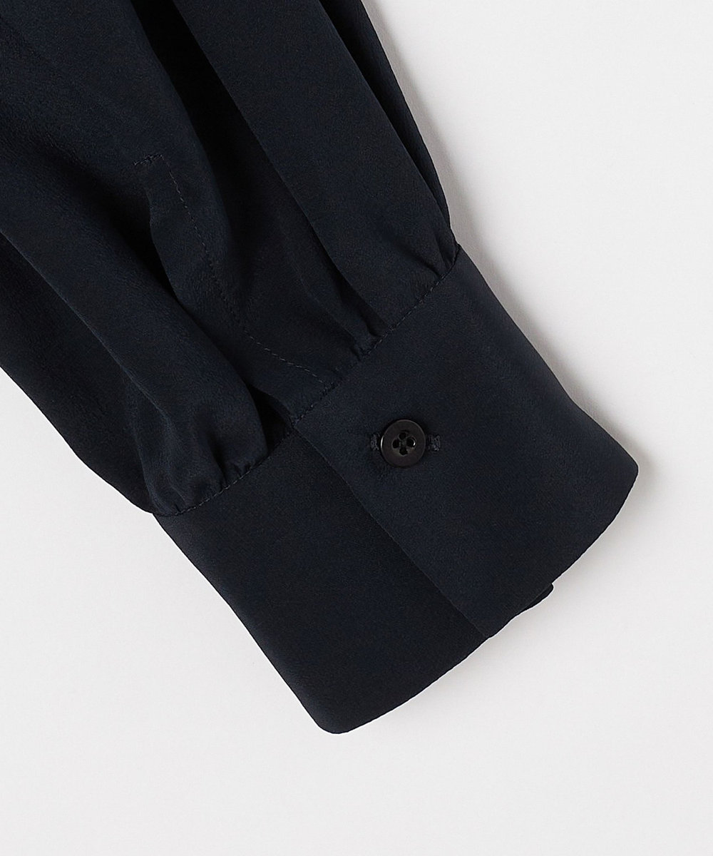 L'EQUIPE COUTURIER シルクデシンブラウス ダークネイビー