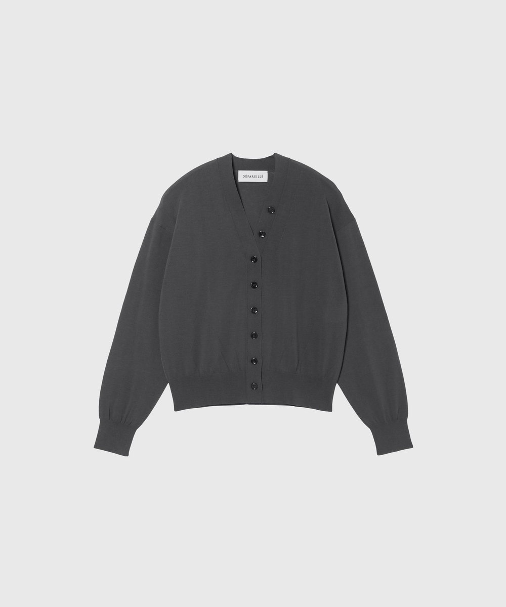 DÉPAREILLÉ ICE COTTON CARDIGAN / アイスコットンカーディガン チャコールグレー