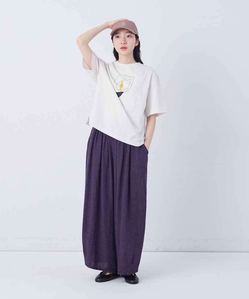 congés payés ADIEU TRISTESSE ichiro yamaguchi. 半袖Ｔシャツ グレイッシュベージュ