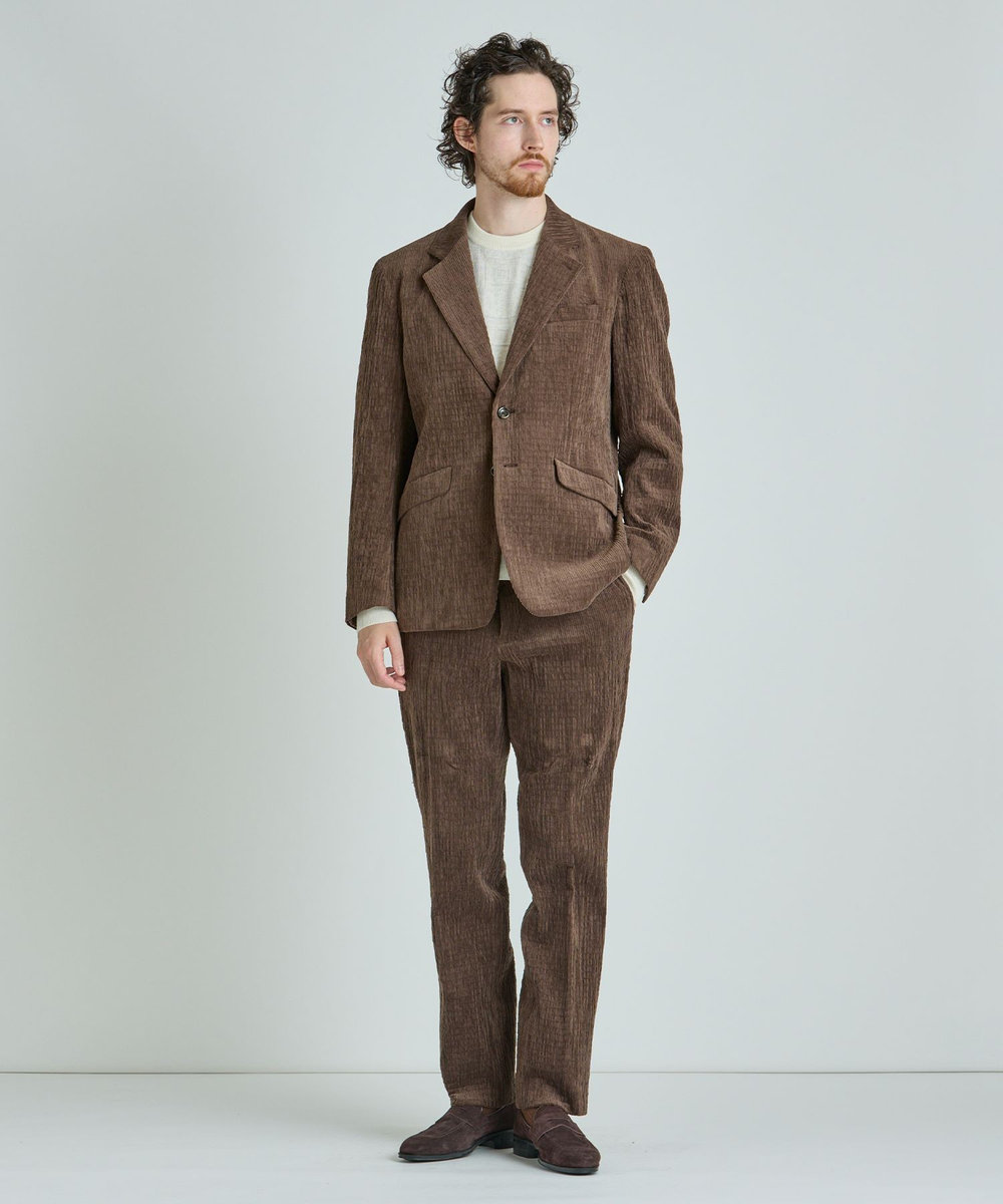 MEN'S BIGI シャーリングコーデュロイジャケット＜ストレッチ＞ ブラウン