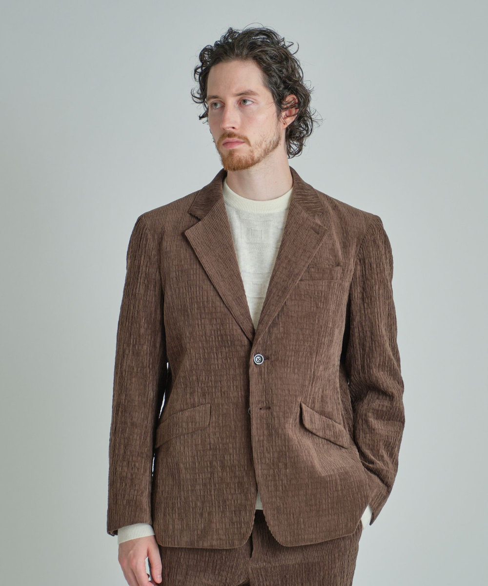 MEN'S BIGI シャーリングコーデュロイジャケット＜ストレッチ＞ ブラウン