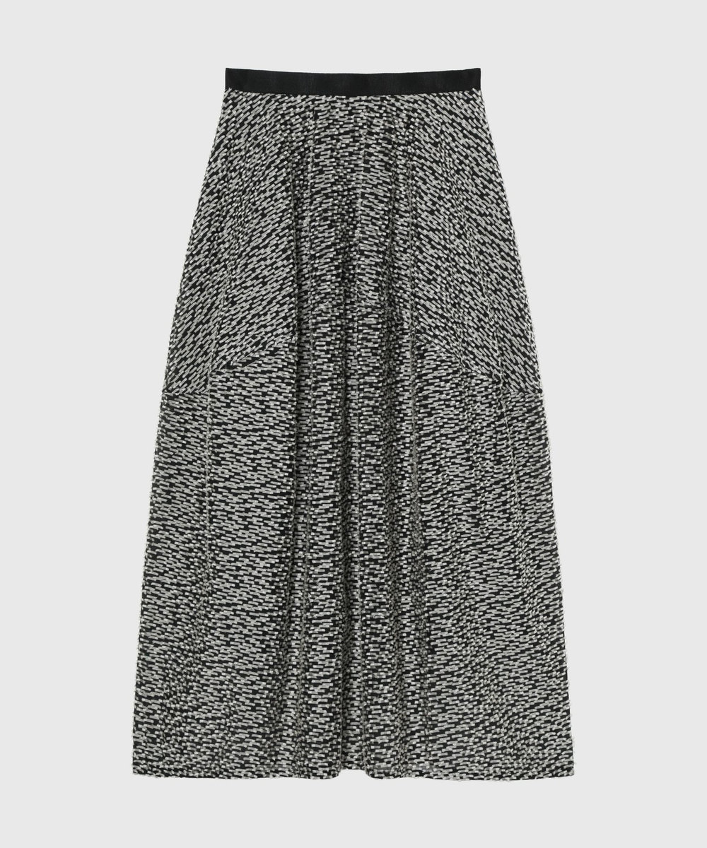 DÉPAREILLÉ TAPE CUT JACQUARD SKIRT / テープカットジャガードスカート ブラック