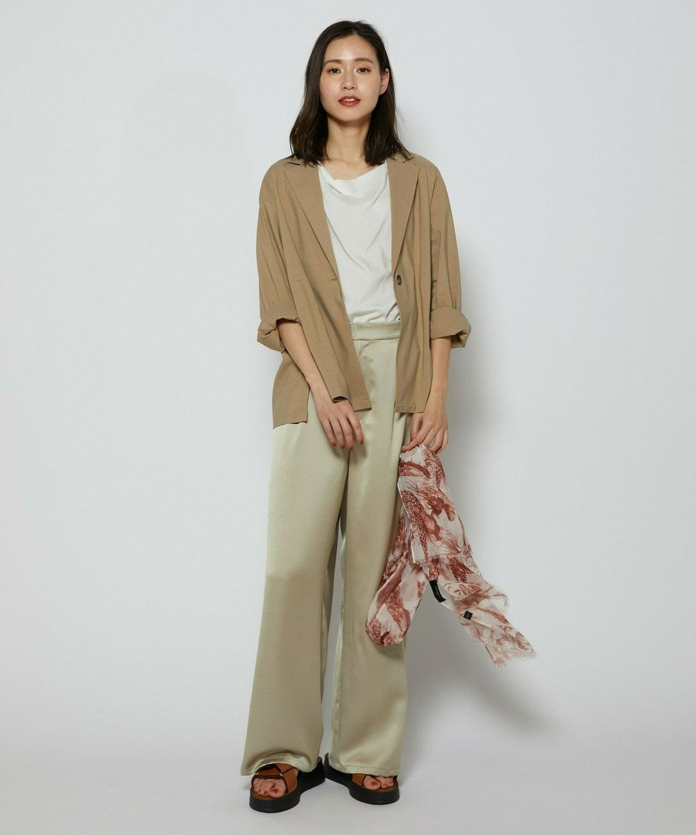 L'EQUIPE ［eclat 2026年5月号掲載商品］ヴィンテージサテンパンツ ベージュ