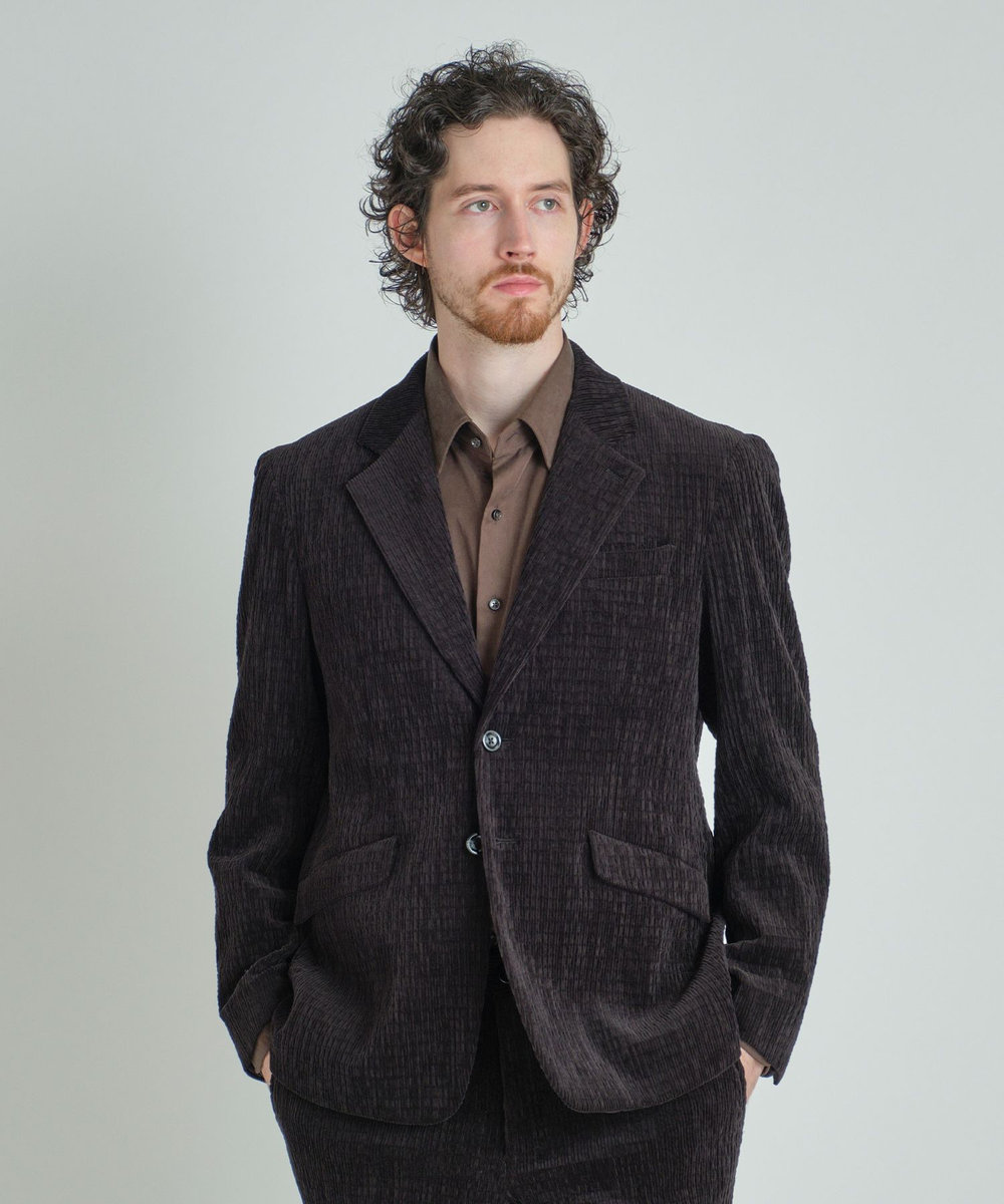 MEN'S BIGI シャーリングコーデュロイジャケット＜ストレッチ＞ ブラック