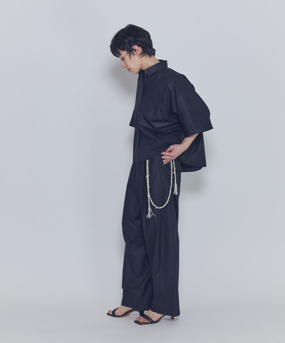 1er Arrondissement チンツフォルムシャツ ブラック