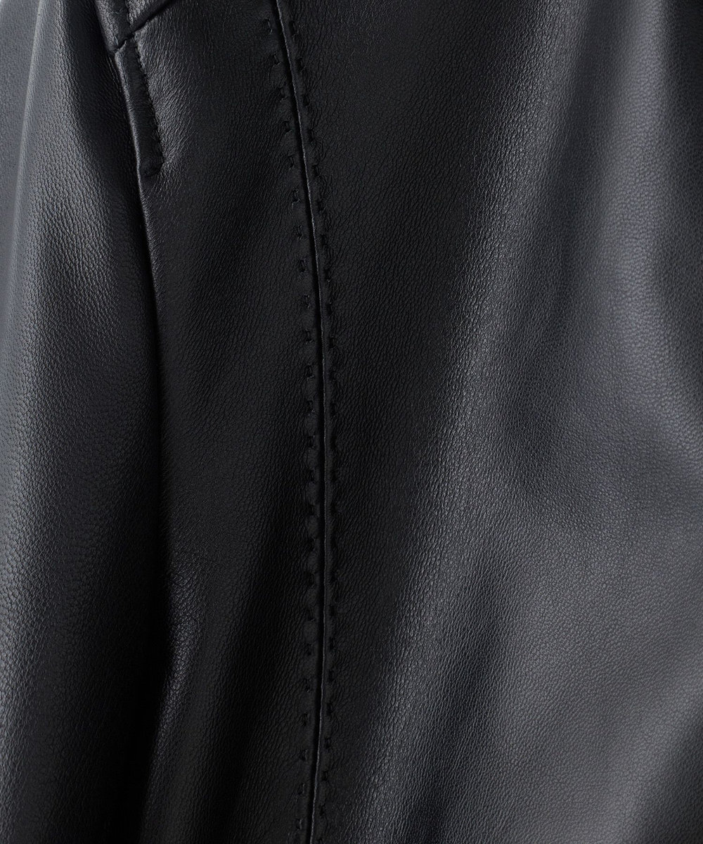 MEN'S BIGI エクセラファスナー ラムレザージャケット ブラック