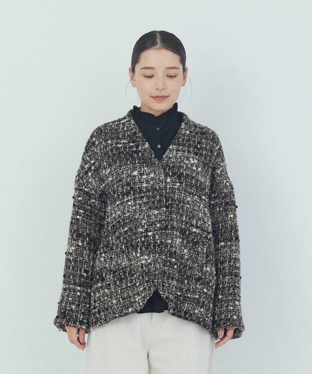 ADIEU TRISTESSE Vネックハーフコート グレー系その他