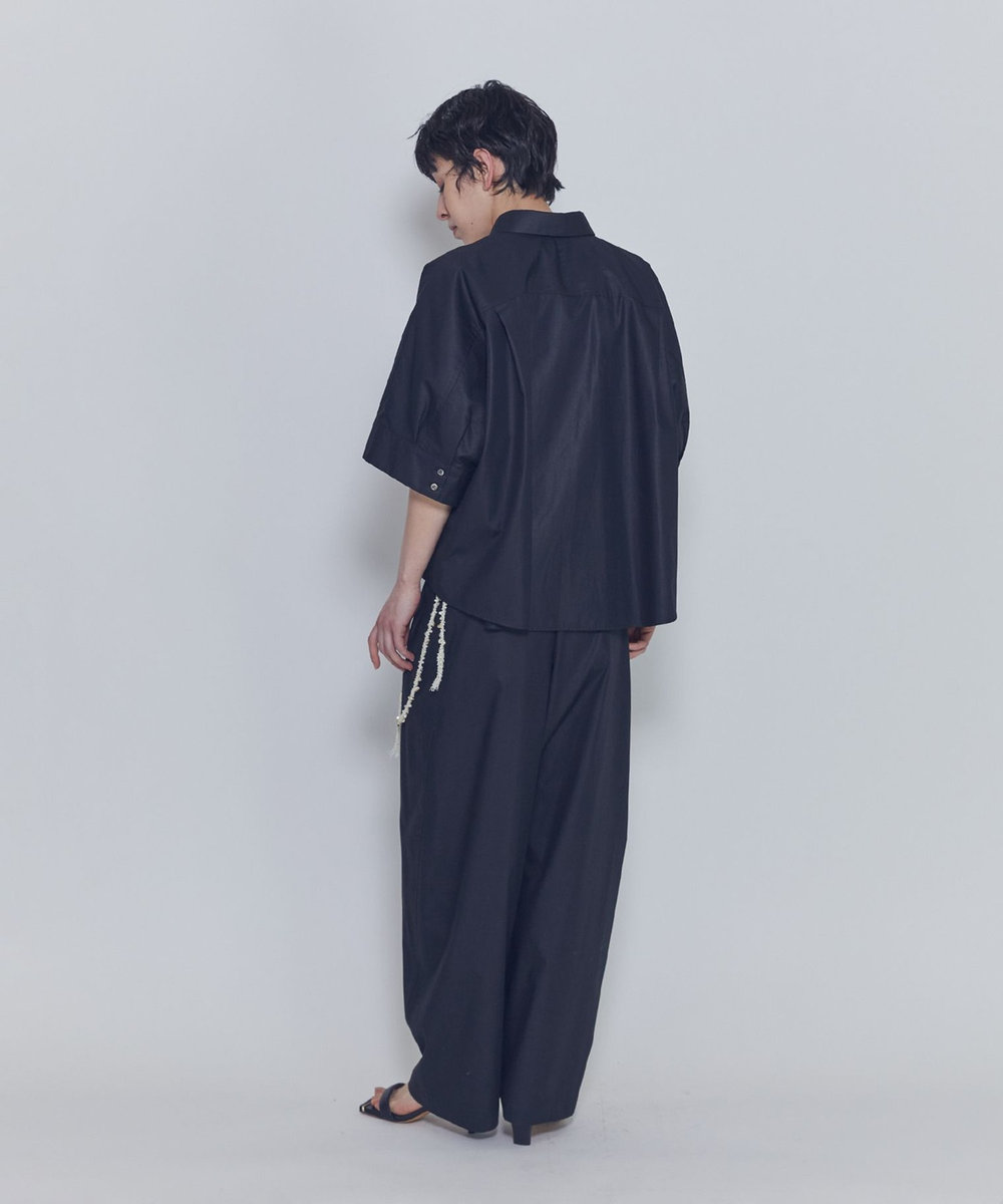 1er Arrondissement チンツフォルムシャツ ブラック