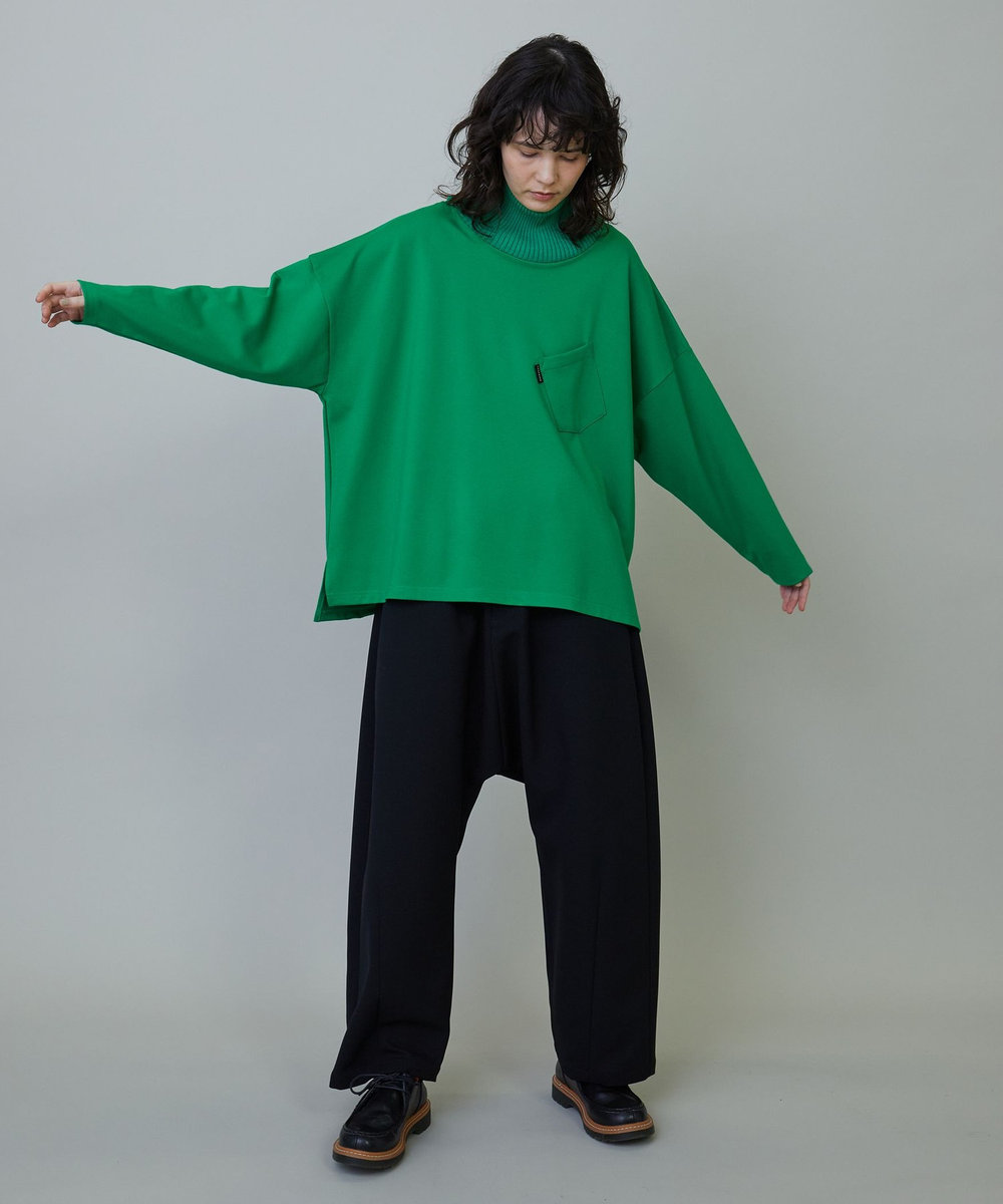 FRAPBOIS ロールネック カットソー グリーン