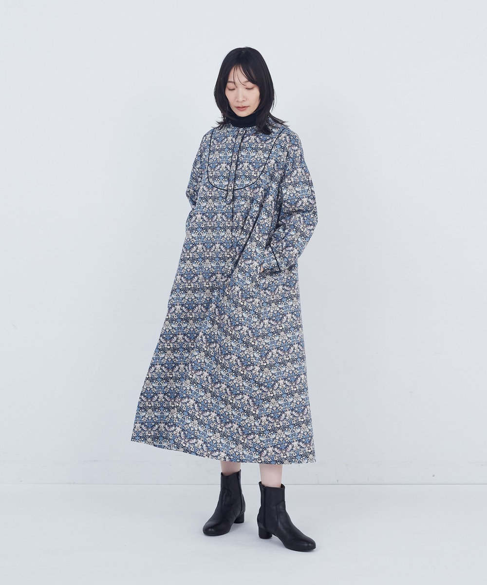 ADIEU TRISTESSE リバティプリントワンピース グレー系その他