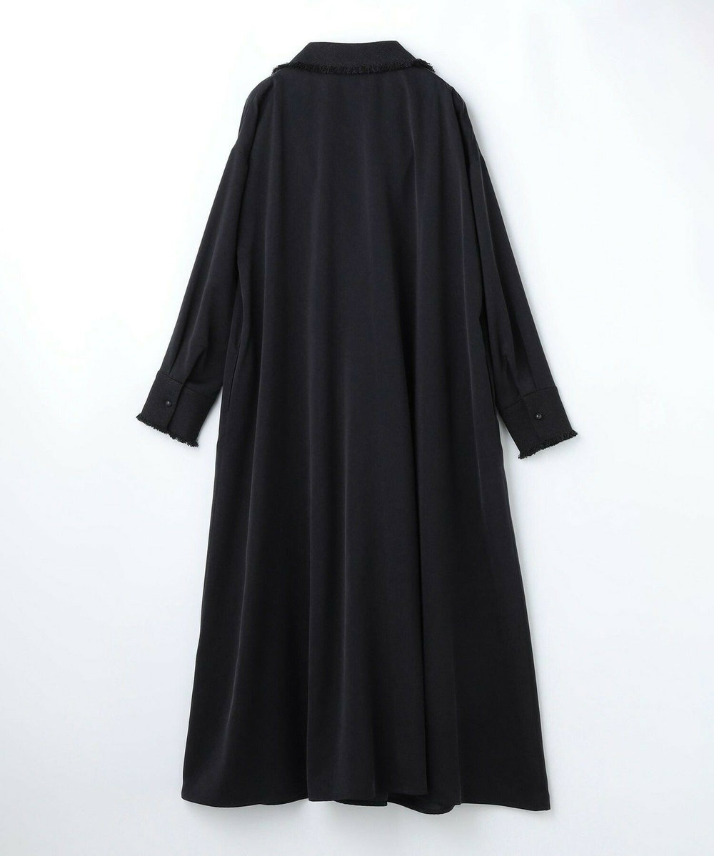 MOGA フィブリルサテンフレアワンピース ネイビー