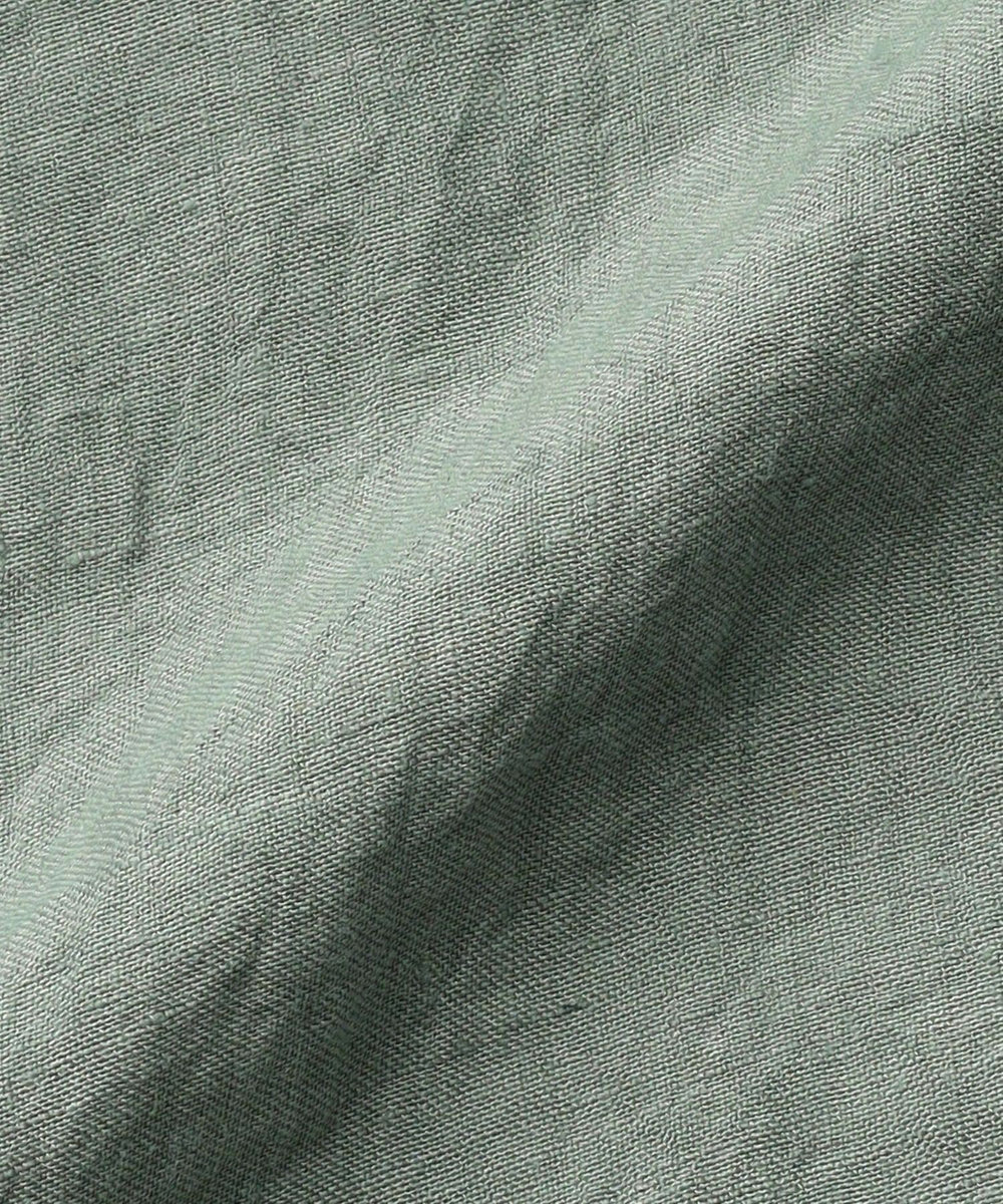 LOISIR グランジリネンチュニックシャツ ターコイズブルー