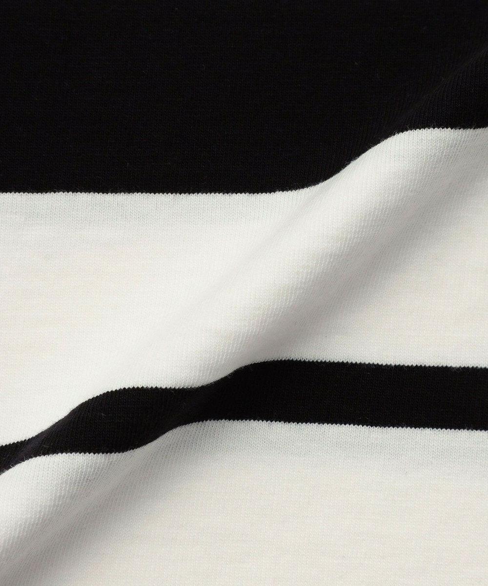 L'EQUIPE raspail × L'EQUIPE 別注クロップド丈ボーダーカットソー ブラック
