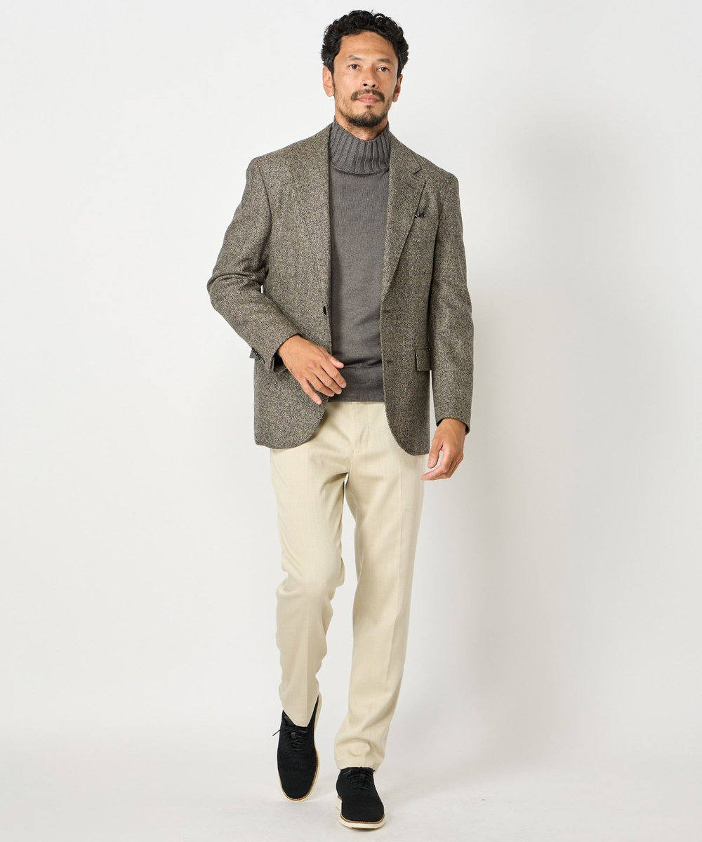 MEN'S BIGI 【FILIPPO DE LAURENTIIS】12G天竺ハイゲージニット グレー