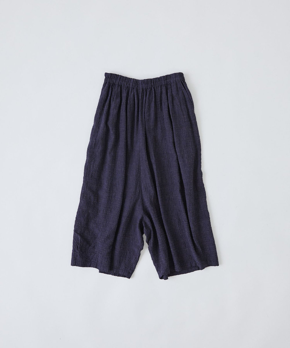 congés payés ADIEU TRISTESSE 【FAVE】シャーリングワイドサルエルパンツ ネイビー