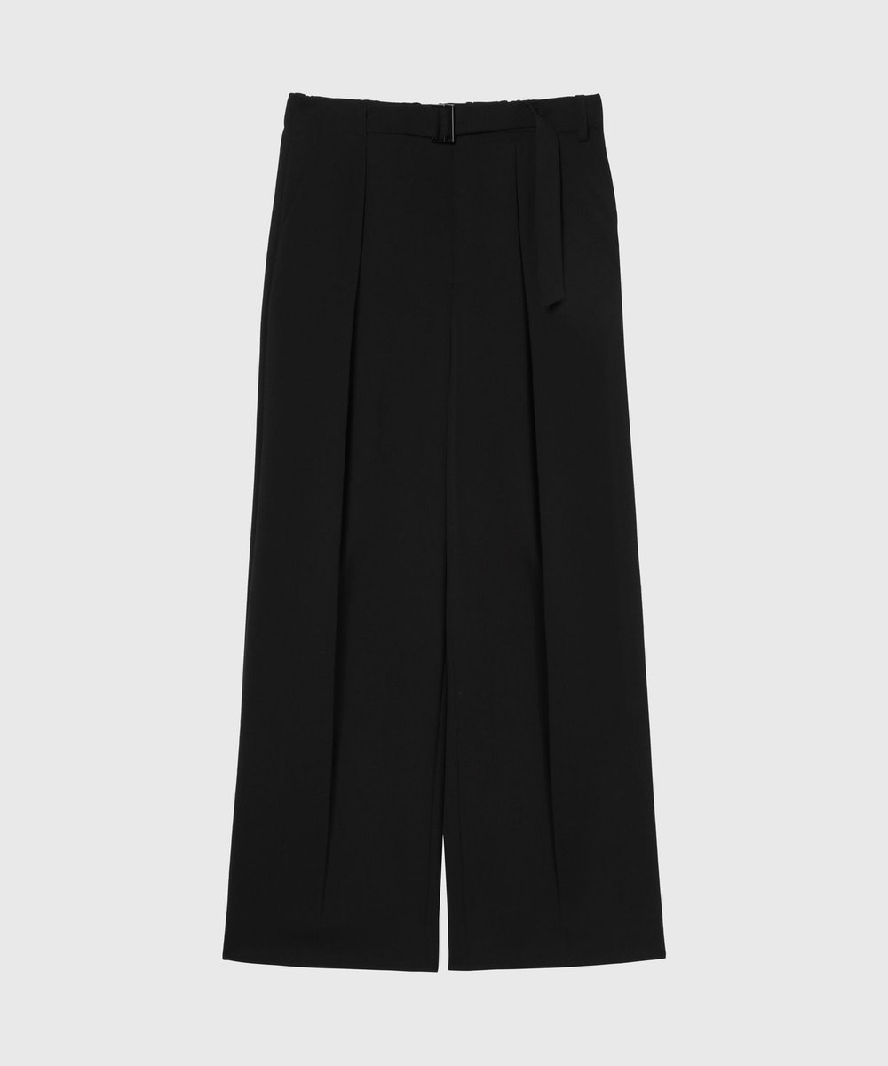 DÉPAREILLÉ TROPICAL WOOL GATHER PANTS / トロピカルウールギャザーパンツ ブラック