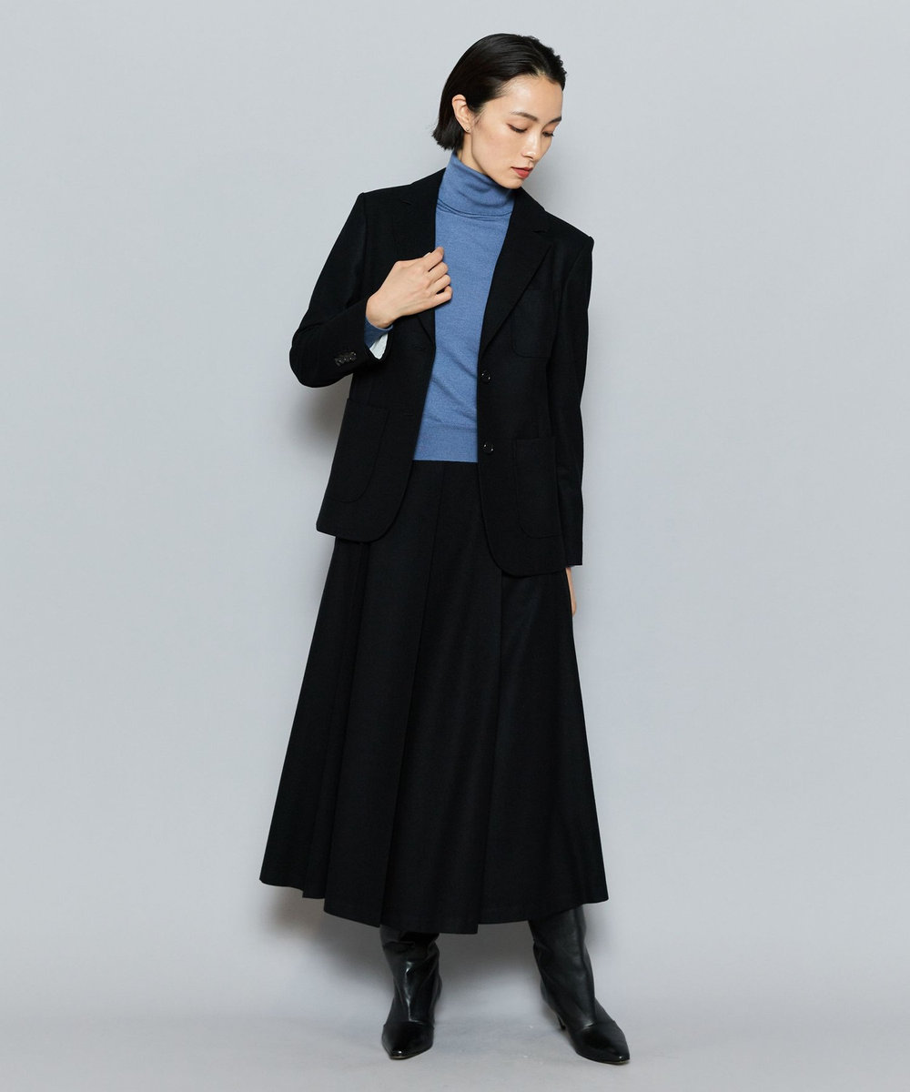 L'EQUIPE COUTURIER W/CASHフランネルスカート ブラック