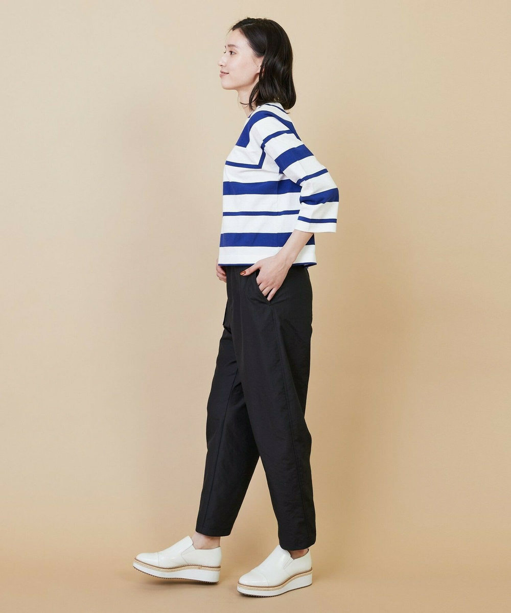 L'EQUIPE raspail × L'EQUIPE 別注クロップド丈ボーダーカットソー ネイビー
