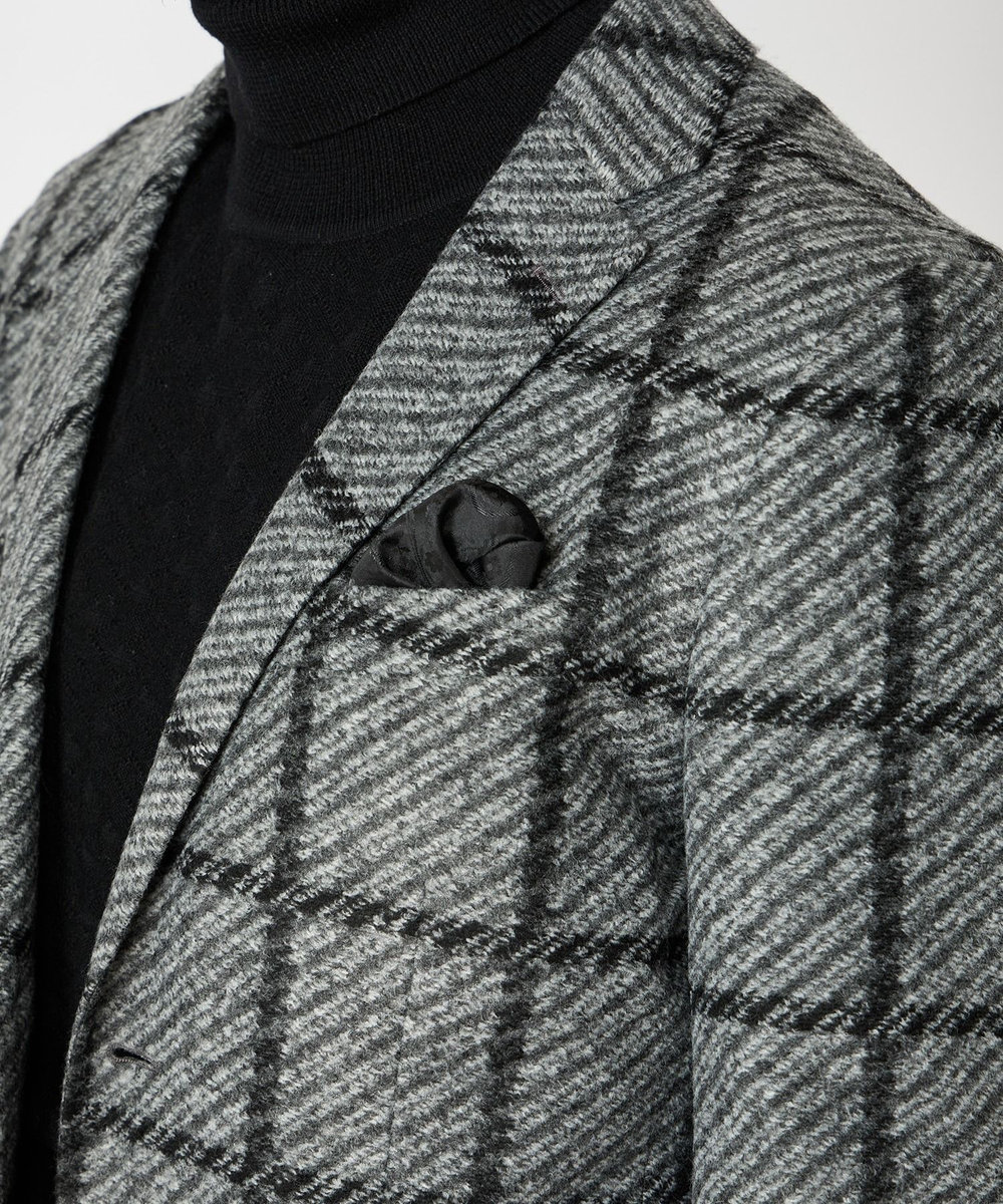 MEN'S BIGI 【LANIFICIO ROMA】ジャージテーラードジャケット グレー系その他