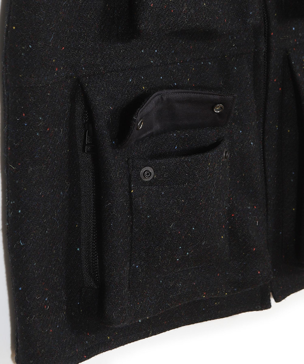 MEN'S BIGI 【50th Anniv . 菊池武夫】HARRIS TWEED COLOR NEP VEST ブラック