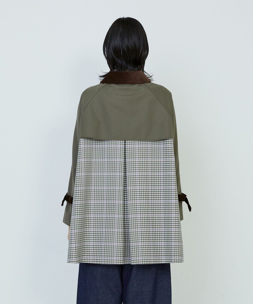 ADIEU TRISTESSE Aラインハーフコート カーキ