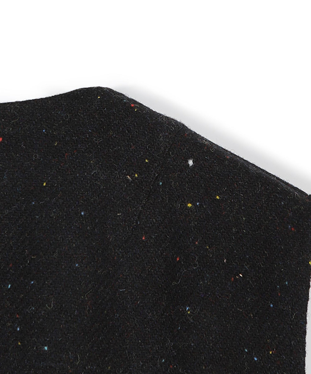 MEN'S BIGI 【50th Anniv . 菊池武夫】HARRIS TWEED COLOR NEP VEST ブラック