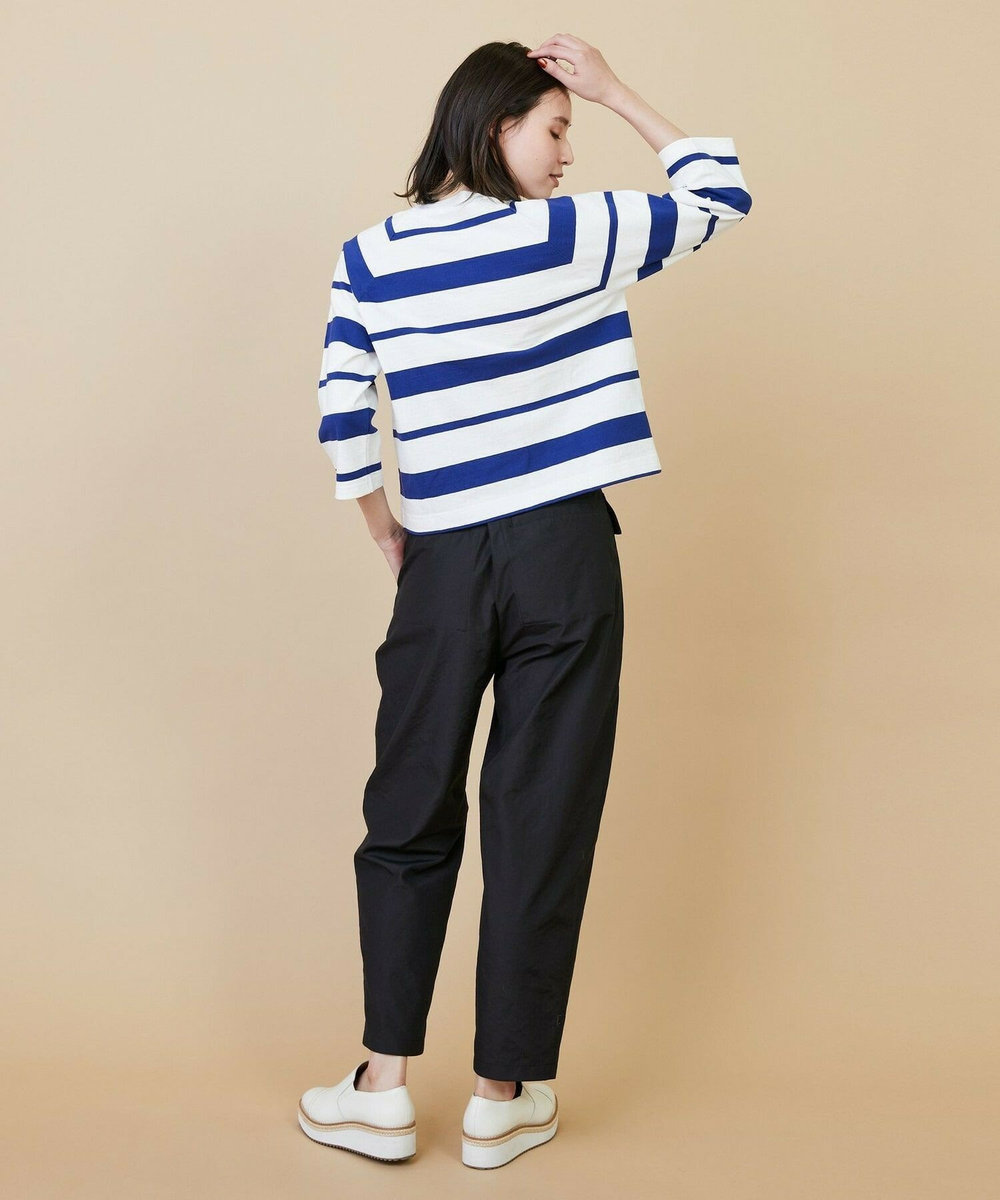 L'EQUIPE raspail × L'EQUIPE 別注クロップド丈ボーダーカットソー ネイビー