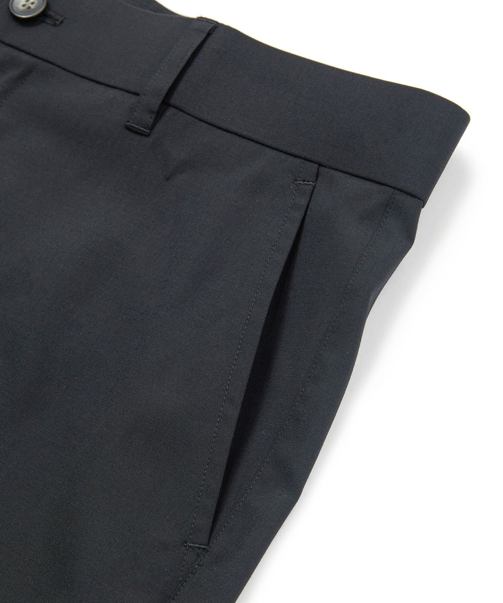MEN'S BIGI SMART MERINOウールトロピカル/グレンチェック パンツ＜防シワ＞＜軽量＞＜ストレッチ＞ ブラック