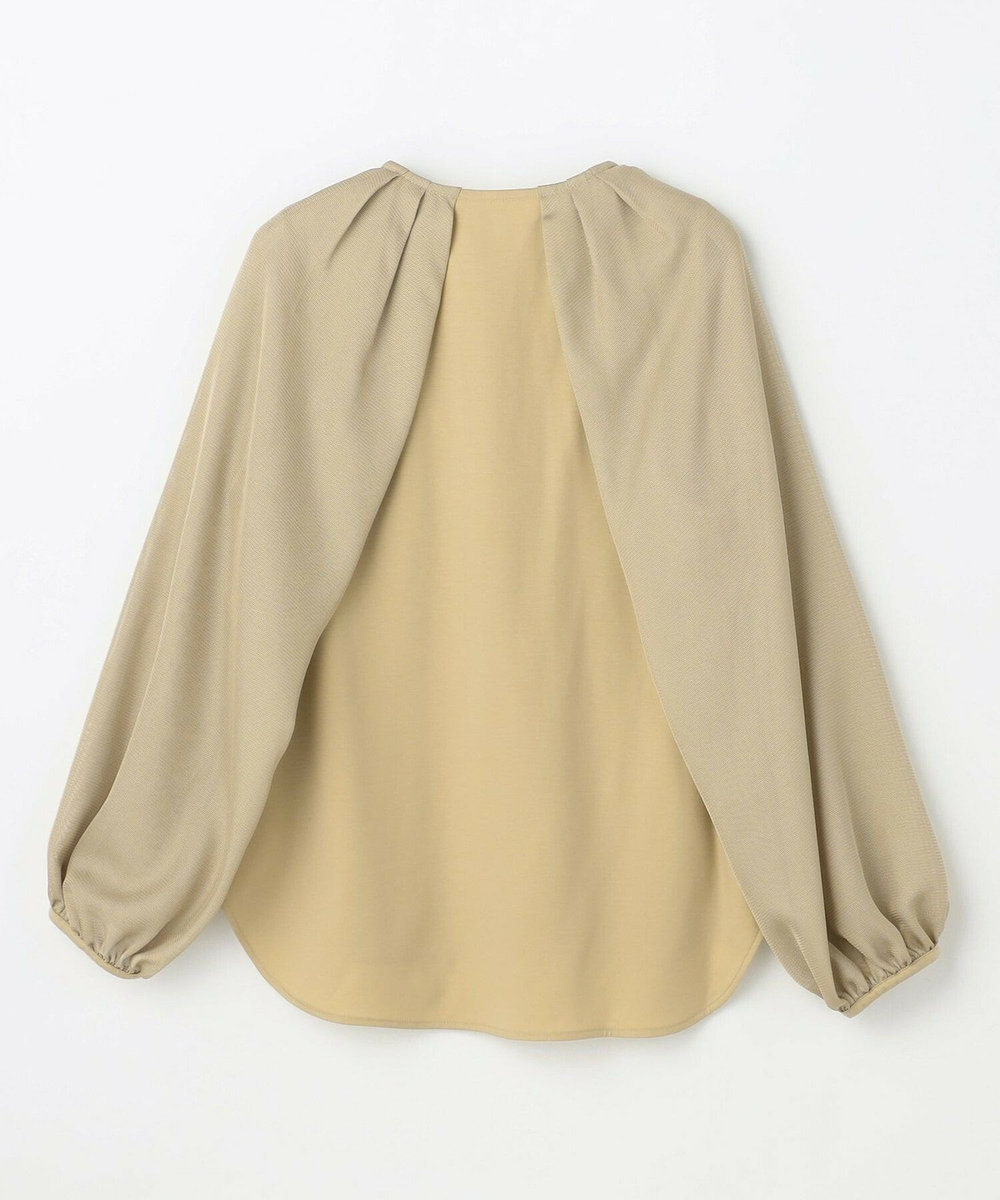 feerique feerique メッシュ×ジャージドッキングブラウス ベージュ