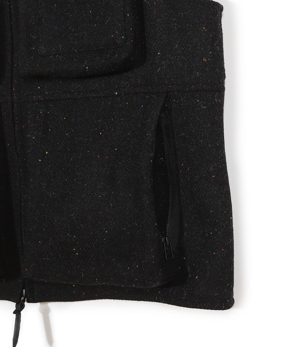 MEN'S BIGI 【50th Anniv . 菊池武夫】HARRIS TWEED COLOR NEP VEST ブラック