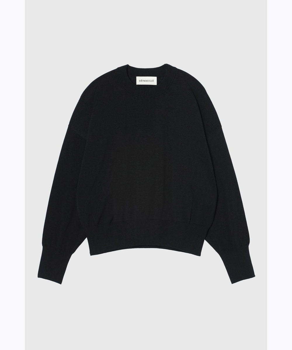 DÉPAREILLÉ CO/SI DOLMAN SLEEVE PULLOVER / CO/SIドルマンスリーブプルオーバー ブラック