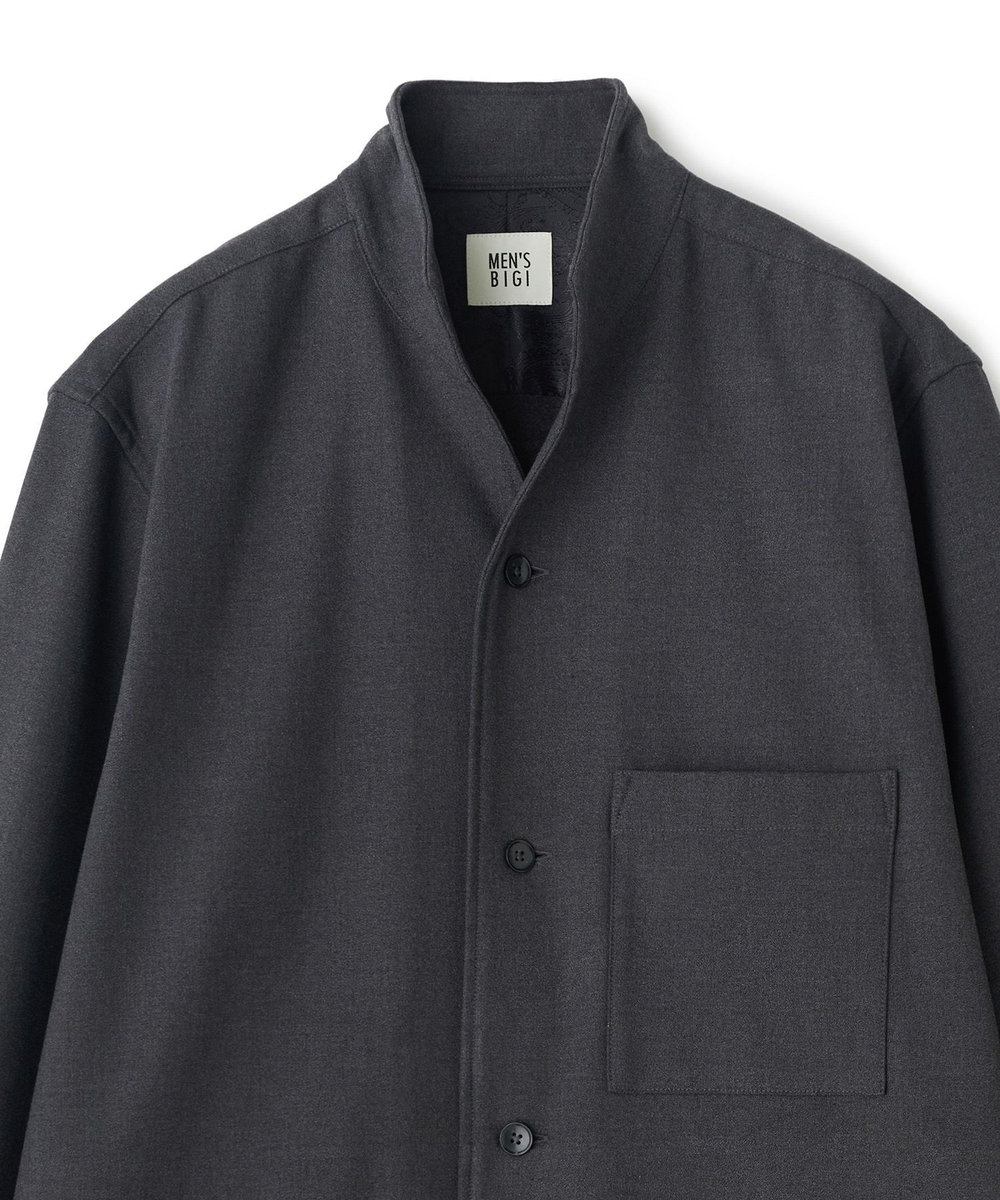 MEN'S BIGI PRES WARM アムンゼンシャツブルゾン［360度ストレッチ/吸湿発熱/保温性］ チャコールグレー