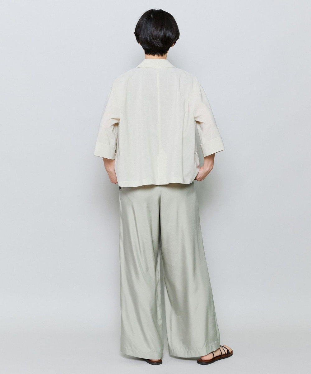 MOGA リネンライクポリジャケット ベージュ