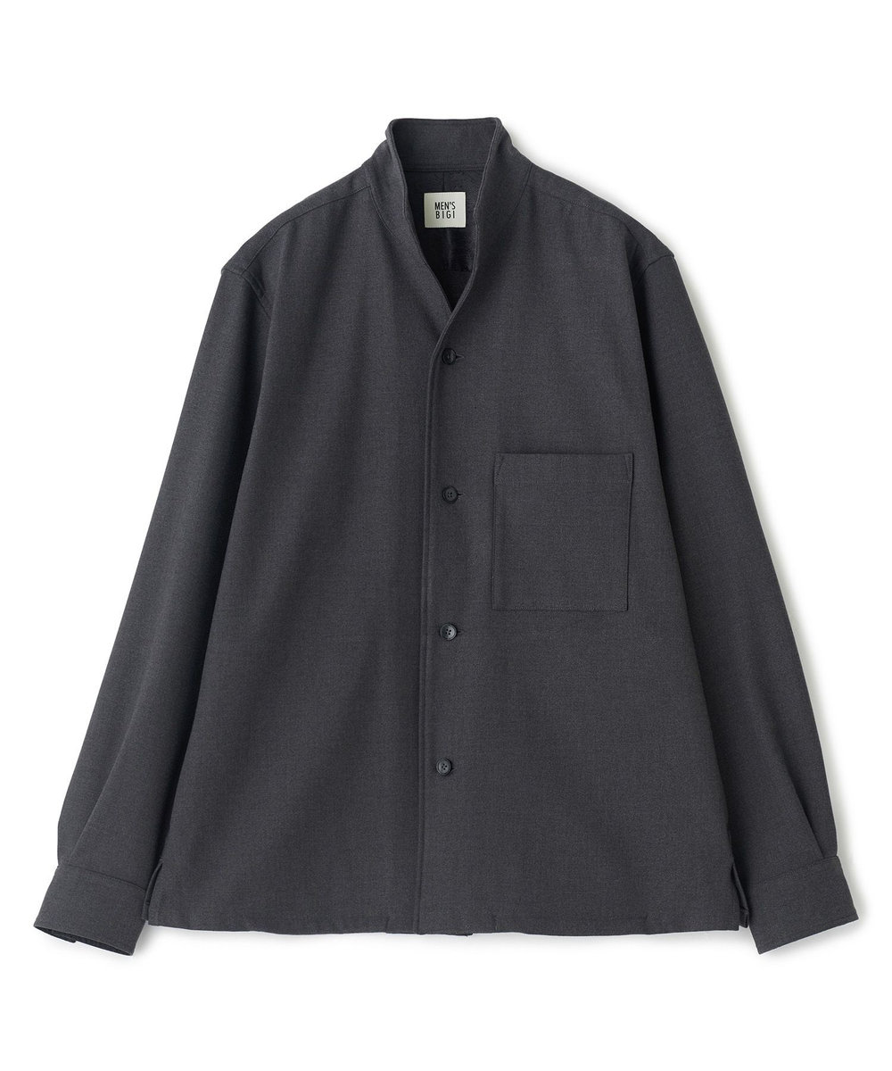MEN'S BIGI PRES WARM アムンゼンシャツブルゾン［360度ストレッチ/吸湿発熱/保温性］ チャコールグレー