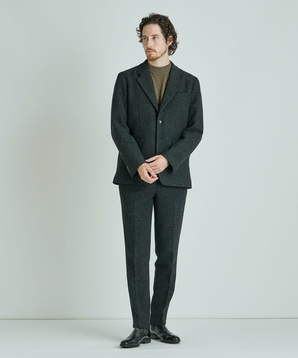 MEN'S BIGI シルクネップウール絡みジャケット ブラック