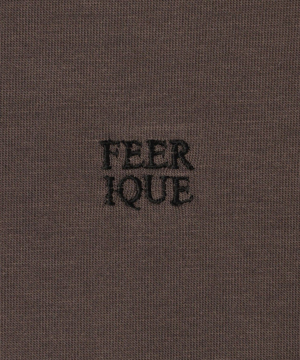 feerique Lサイズ（大きいサイズ） 【大きいサイズ】feerique 37.5天竺ロゴプルオーバー ブラウン