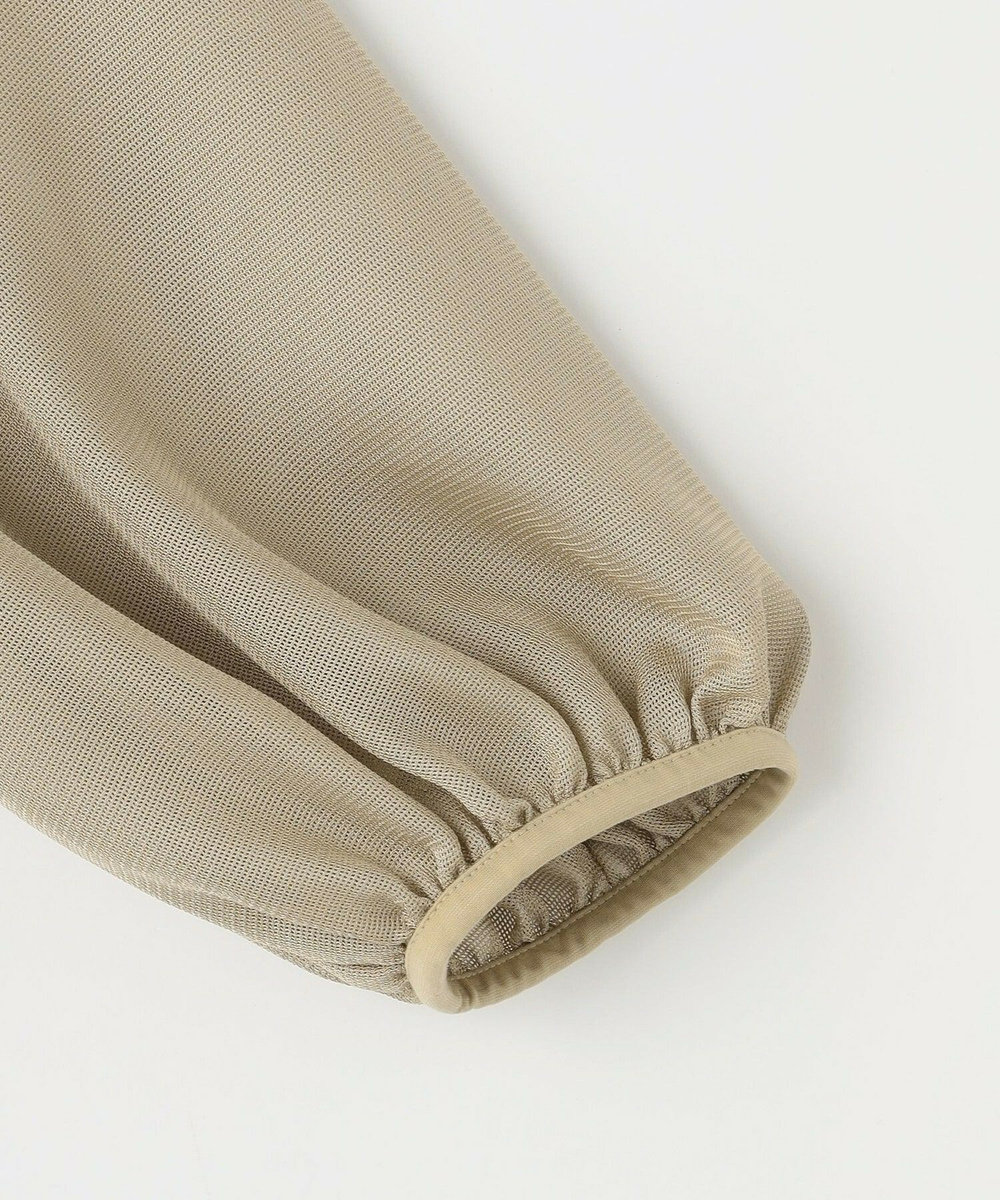 feerique feerique メッシュ×ジャージドッキングブラウス ベージュ