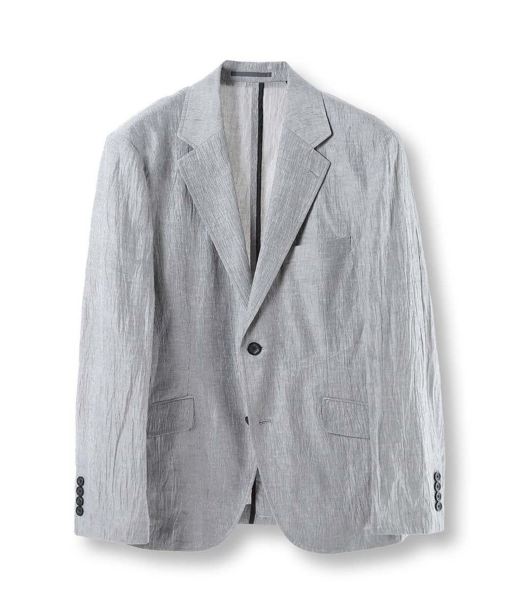 MEN'S BIGI コットンリネン楊柳サッカージャケット グレー