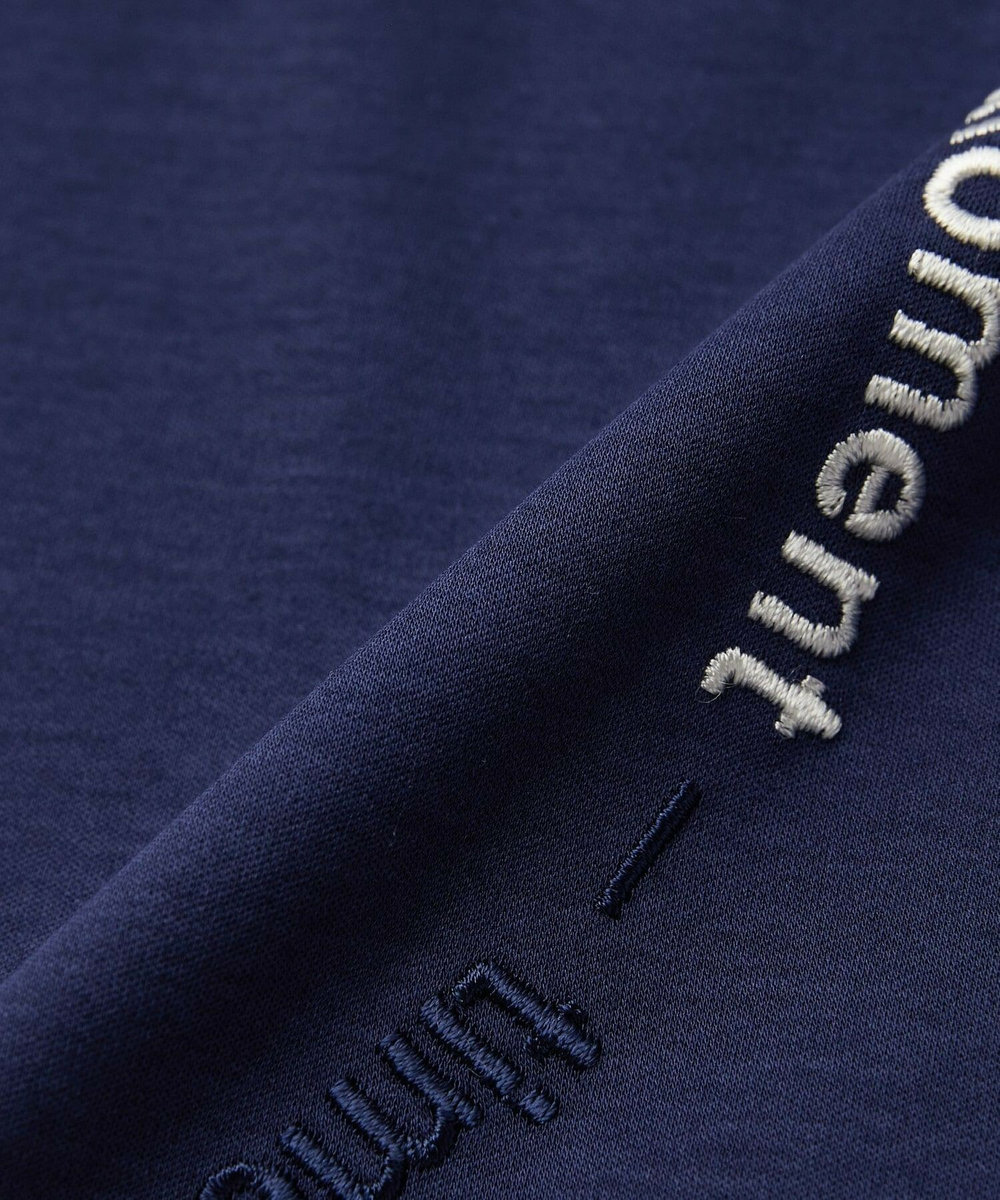 L'EQUIPE Lサイズ（大きいサイズ） 【大きいサイズ】サークル刺繍Tシャツ ブルー