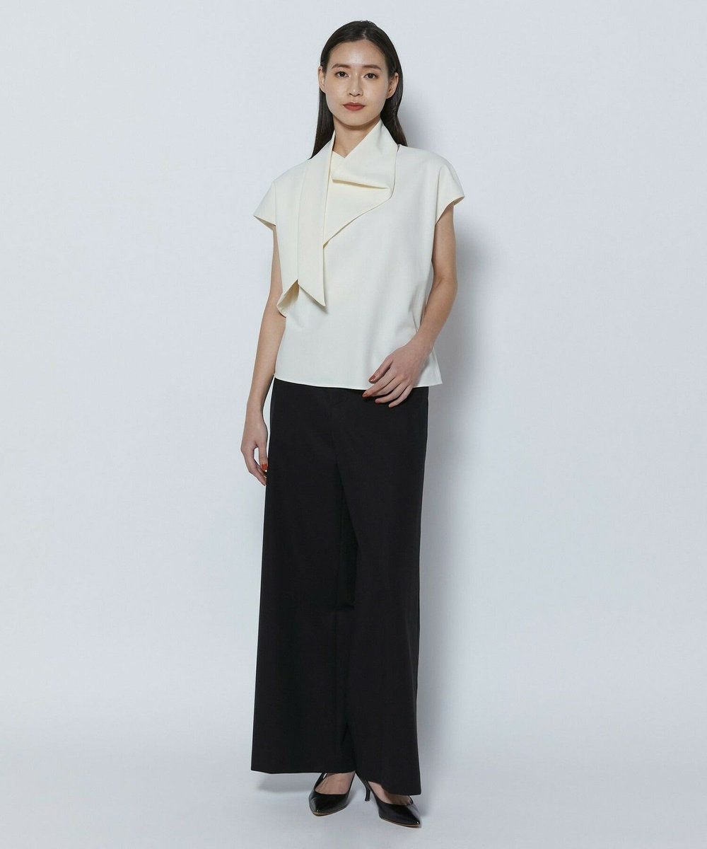 L'EQUIPE COUTURIER 60/2Vダブルクロスパンツ ホワイト