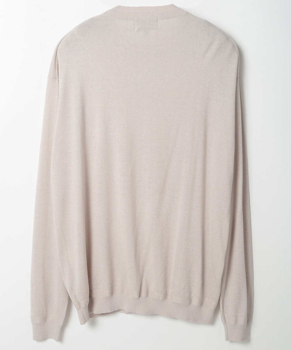 MEN'S BIGI 16Gハイゲージクルーニットソー ベージュ