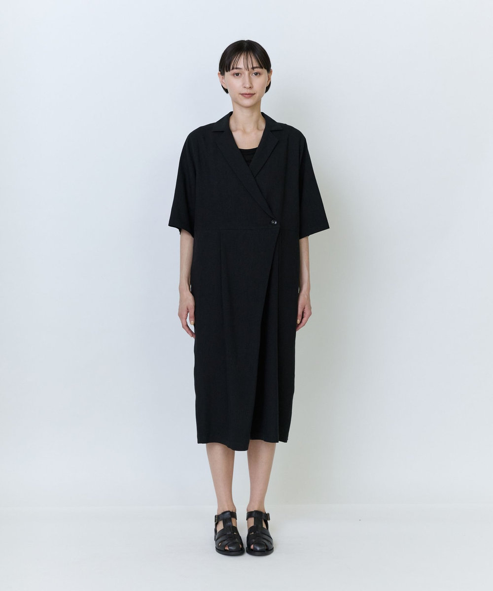 LOISIR テンセルコットンリネンオールインワン ブラック