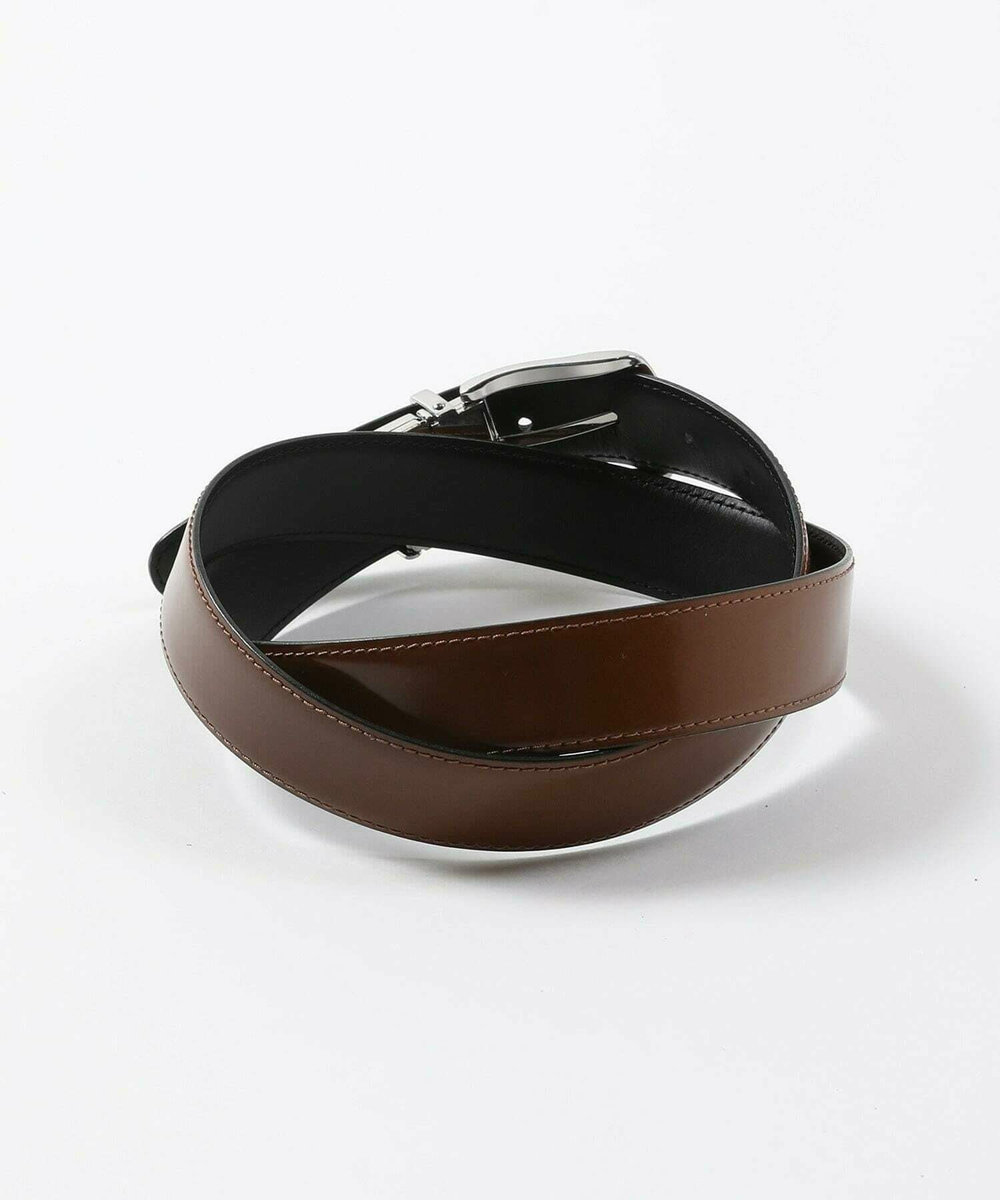 MEN'S BIGI アドバンレザーリバーシブルドレスベルト キャメル