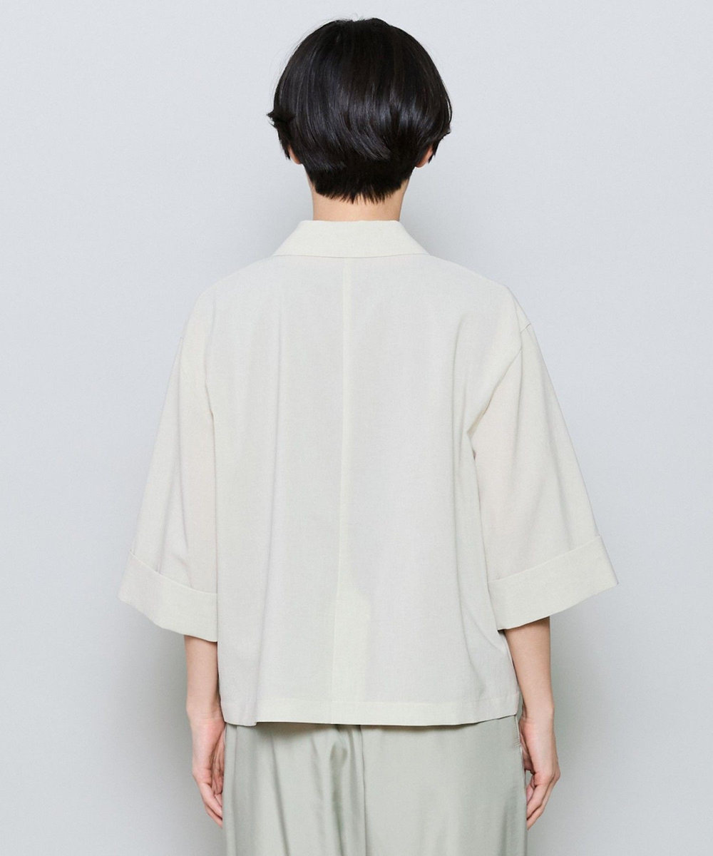 MOGA リネンライクポリジャケット ベージュ