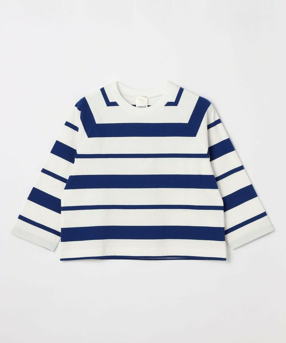 L'EQUIPE raspail × L'EQUIPE 別注クロップド丈ボーダーカットソー ネイビー