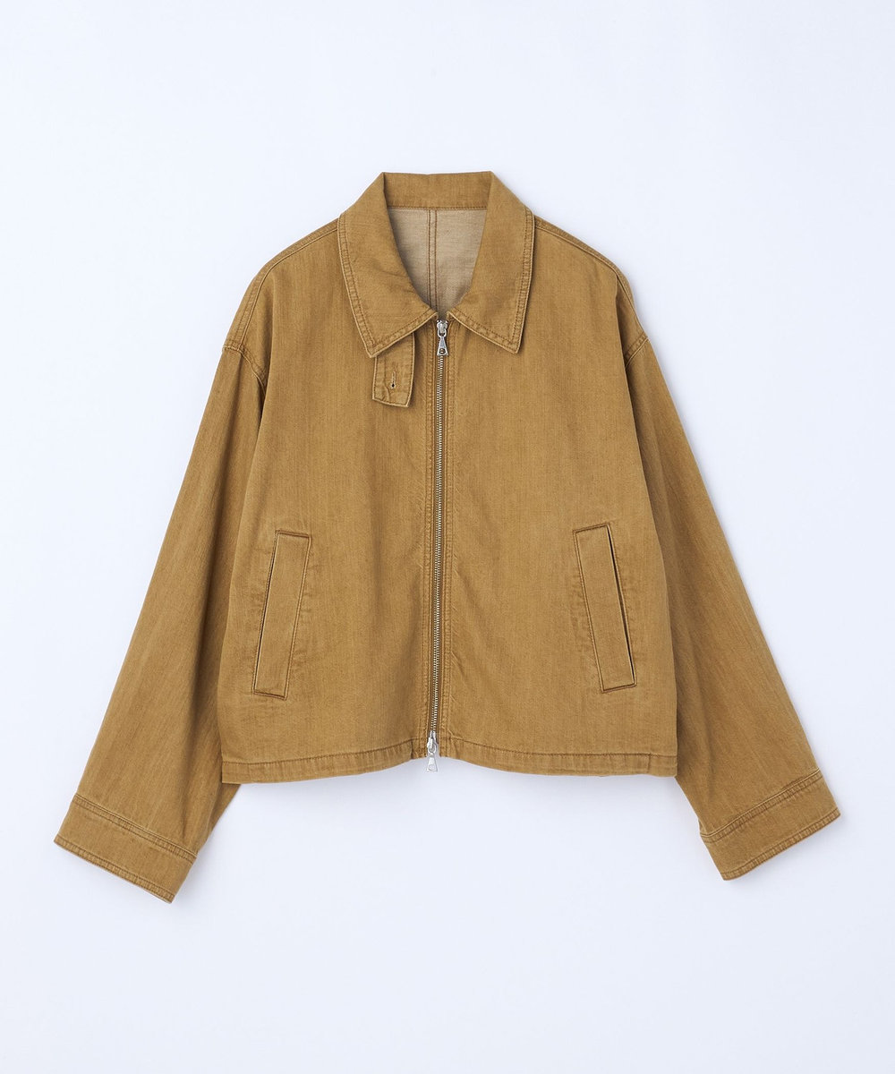 feerique feerique カラーデニムジップブルゾン ブラウン